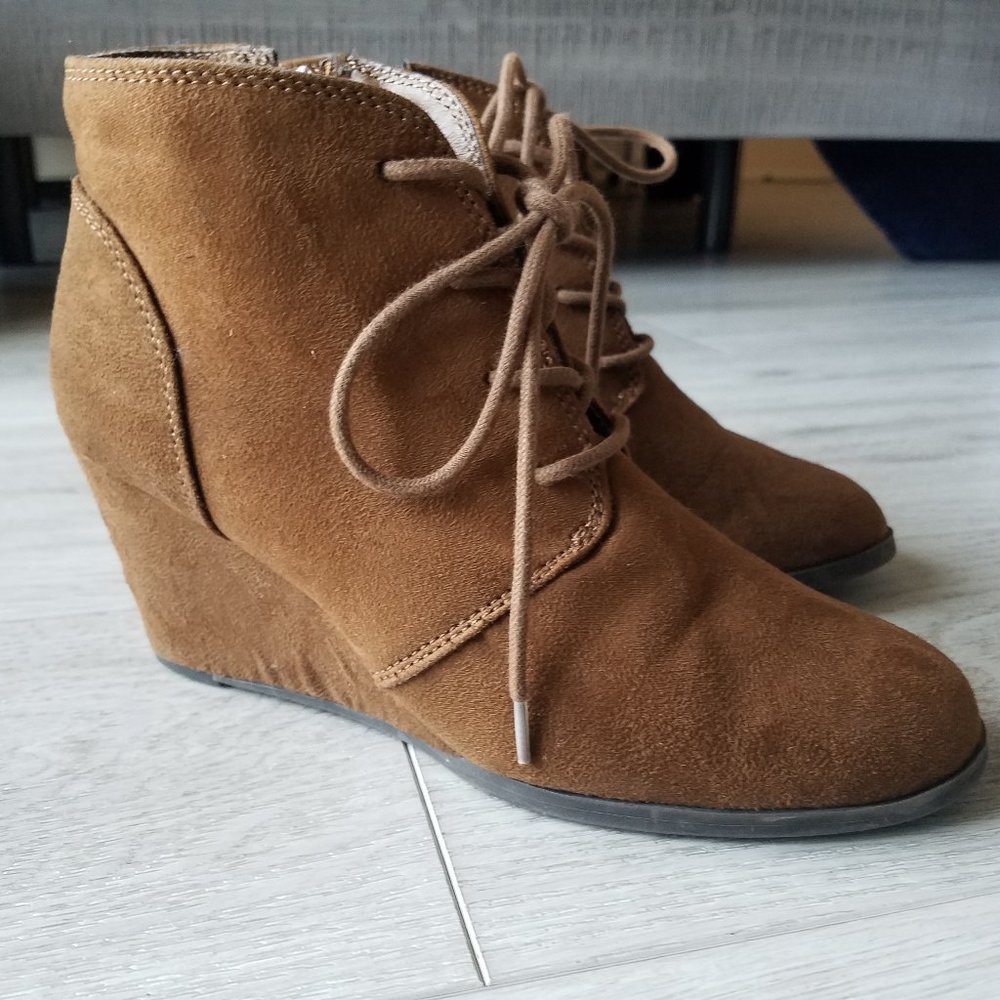 Brown Suede Booties